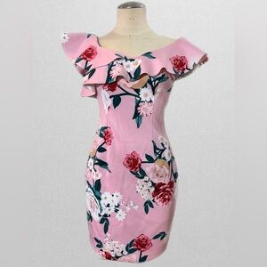 GUESS Off-Shoulder Floral Dress